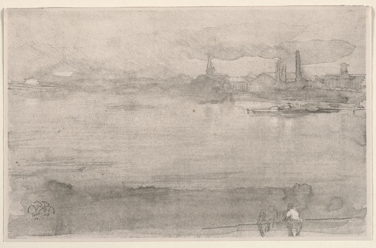 Early Morning: The Thames at Battersea, London by James McNeill Whistler, print, 1878