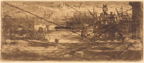 Une Vieux Chantier à Rochester by Félix-Hilaire Buhot, print, 1847-1898