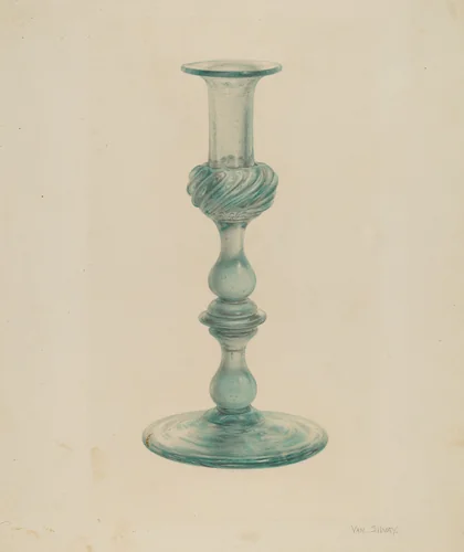 Candlestick by Van Silvay, index of american design, 1941