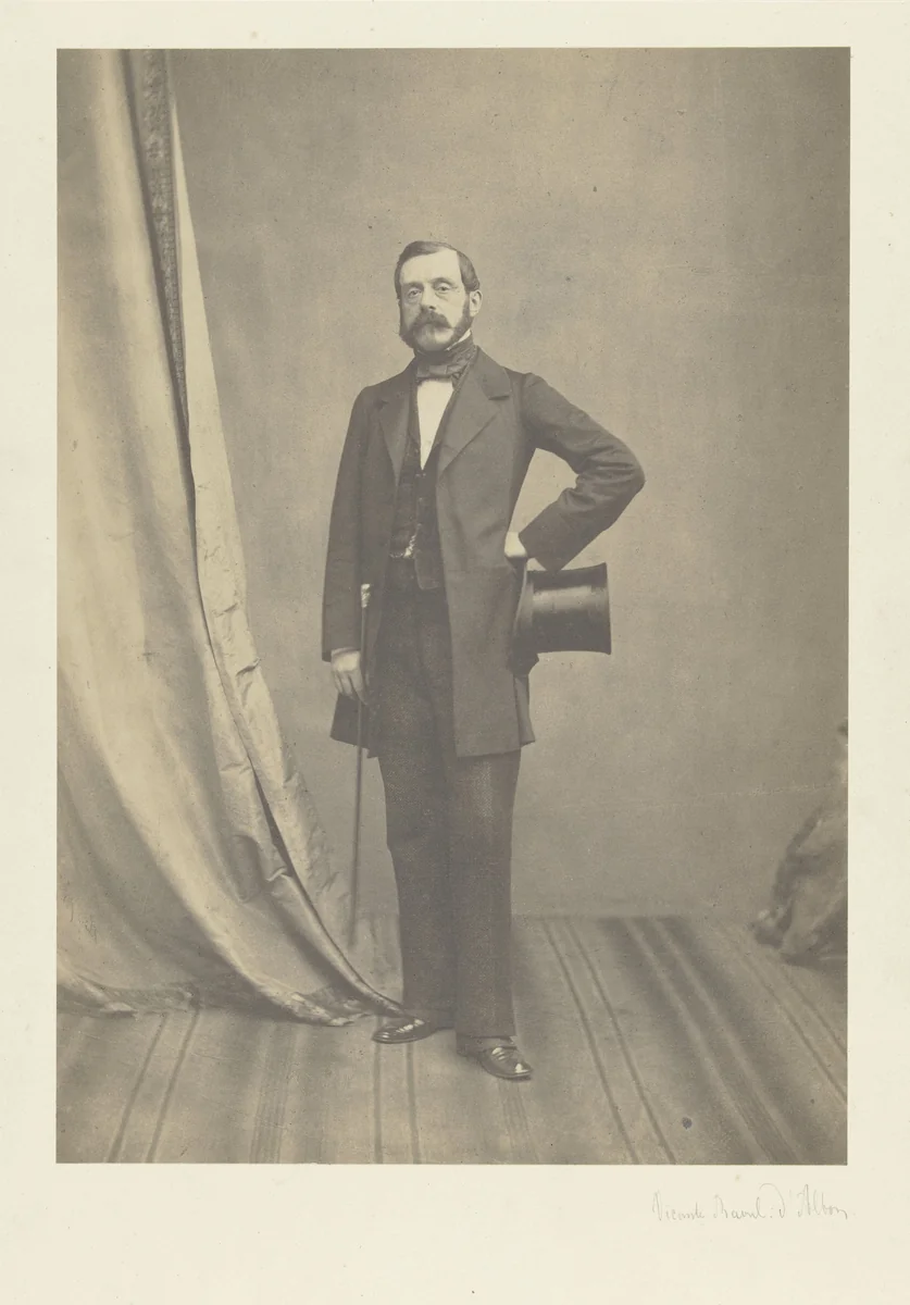 Portret van burggraaf Raoul d'Albon by anonymous, photograph, 1851-1860