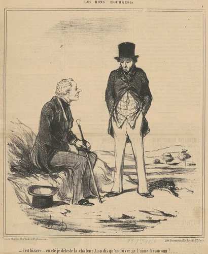 C'est bizarre ... été by Honoré Daumier, print, 1854
