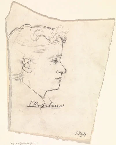 Portret van Agnieta Cornelia Gijswijt (?) by Nelly Bodenheim, drawing, 1894