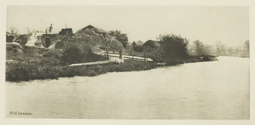 Brickfield on the River Bure (Norfolk) by Peter Henry Emerson, print, 1883-1887