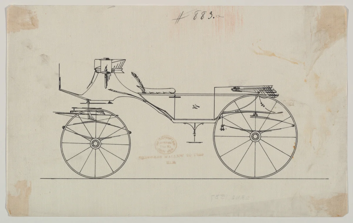 Design for Vis-à-vis, no. 883a by Brewster & Co., drawing, 1850-1870