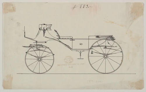 Design for Vis-à-vis, no. 883a by Brewster & Co., drawing, 1850-1870