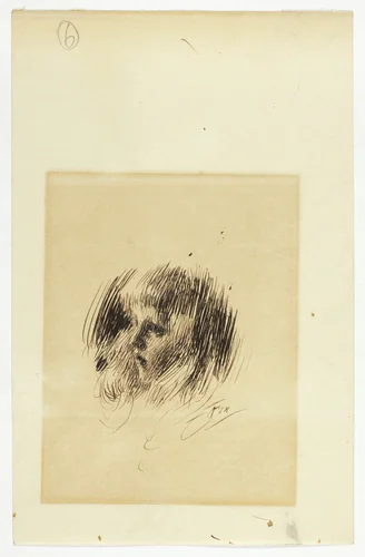 Head of a Girl by Anders Zorn, drawing, 1880-1920