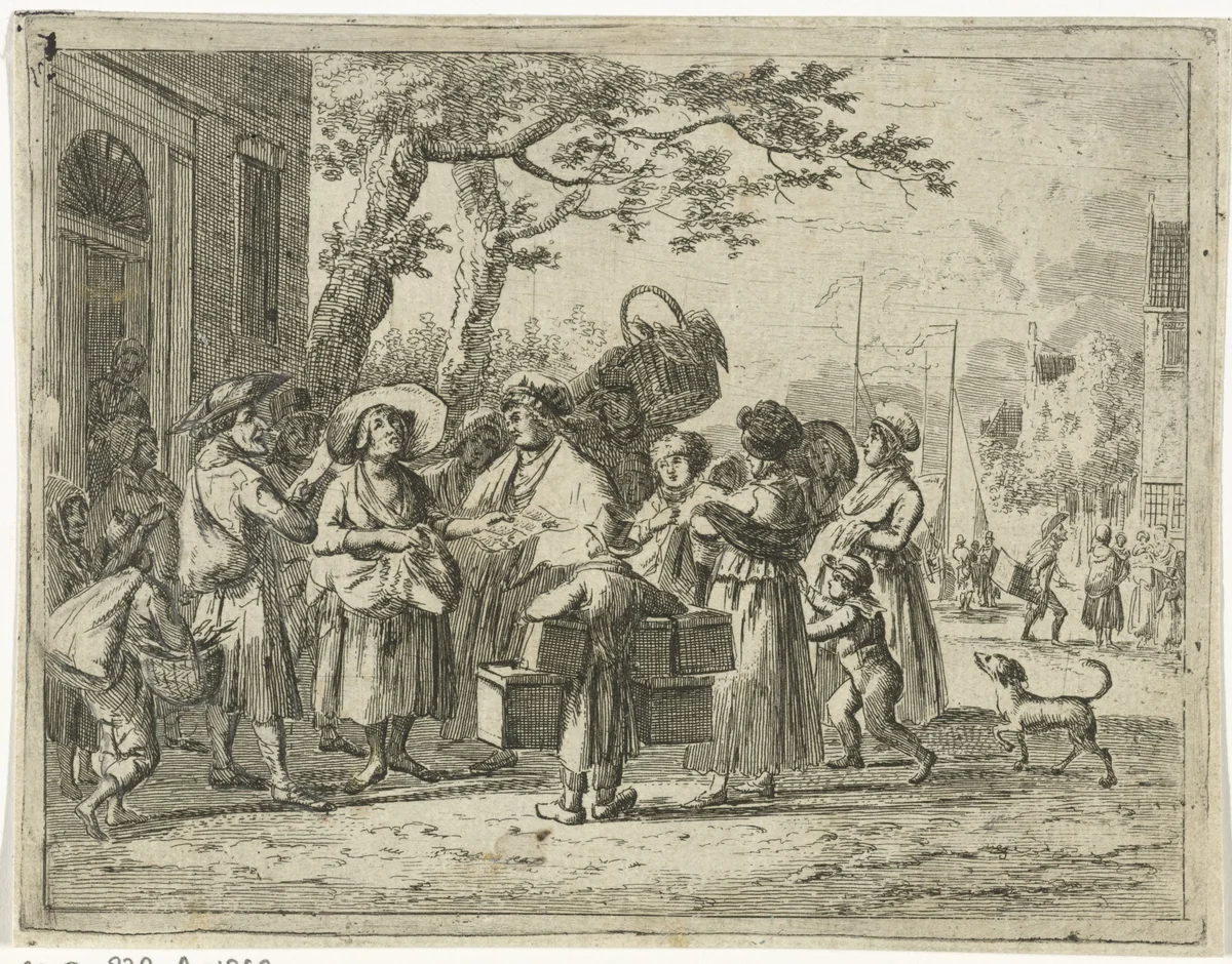 Straatzangers by Christiaan Meijer, print, 1803-1808