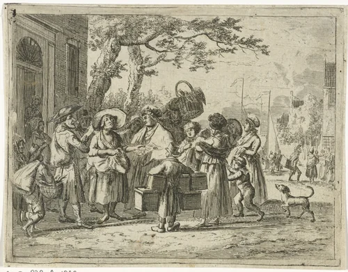 Straatzangers by Christiaan Meijer, print, 1803-1808
