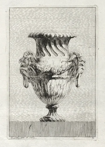 Suite of Vases: Plate 2 by Jacques François Saly, print, 1746