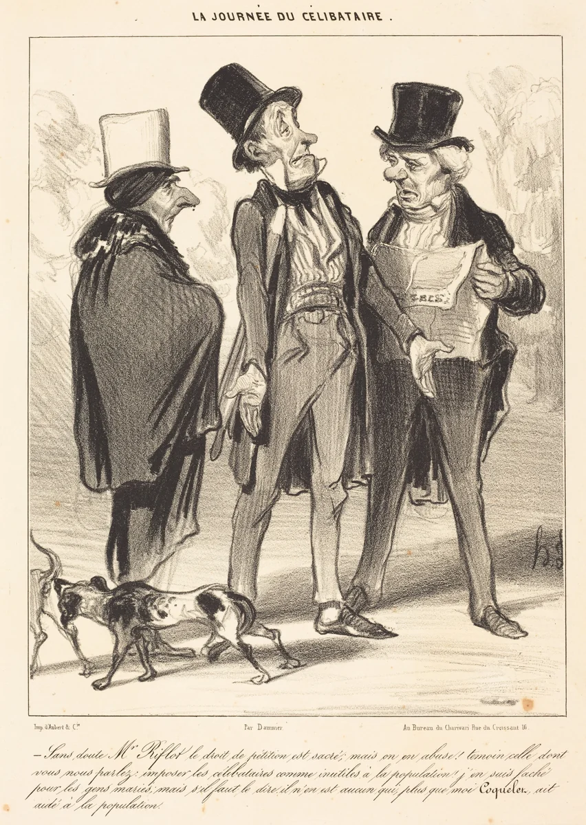 Sans doute M. Riflot le droit... by Honoré Daumier, print, 1839