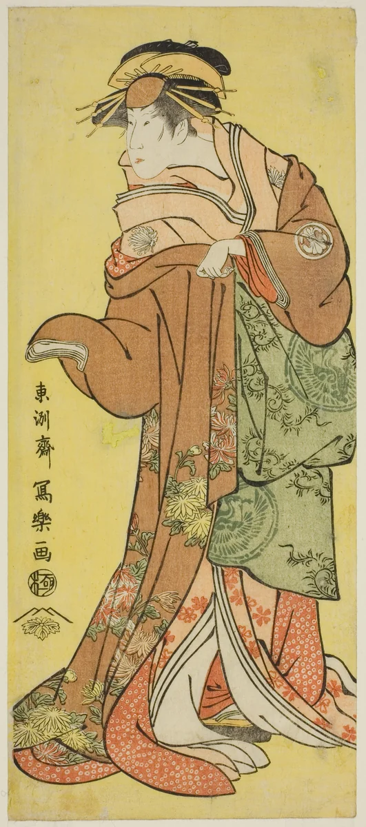 Segawa Kikunojo lll in the Role of Courtesan Katsuragi by Toshusai Sharaku (東洲斎 写楽), print, 1790-1800