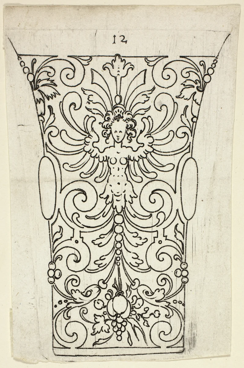 Plate 12, from XX Stuck zum (ornamental designs for goblets and beakers) by Master A.P. German, print, 1601