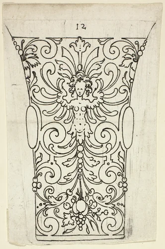 Plate 12, from XX Stuck zum (ornamental designs for goblets and beakers) by Master A.P. German, print, 1601