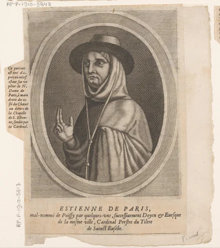 Portret van Etienne de Poissy by Etienne Picart, print, 1660