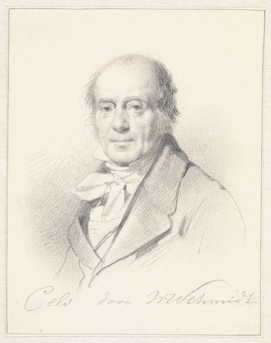 Portret van Cornelis Cels by Willem Hendrik Schmidt, drawing, 1819-1849