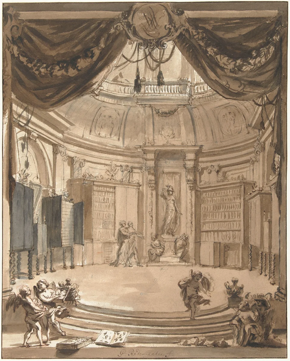 De Rariteitkamer van Levinus Vincent by Gerrit Rademaker, drawing, 1680-1711