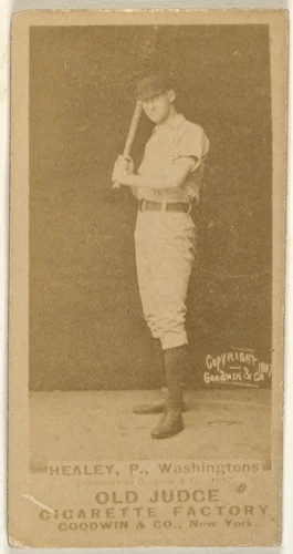 John J. "Egyptian" Healy, Pitcher, Washington Nationals, from the Old Judge series (N172) for Old Judge Cigarettes by Goodwin & Company, photograph, 1887