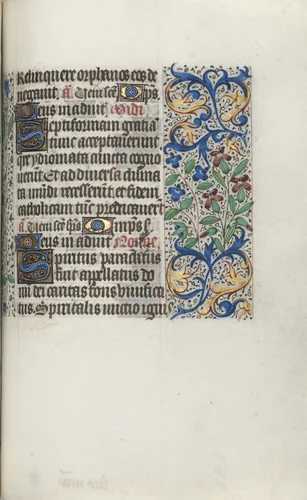 Book of Hours (Use of Rouen): fol. 101r by Master of the Geneva Latini, book, 1465-1475