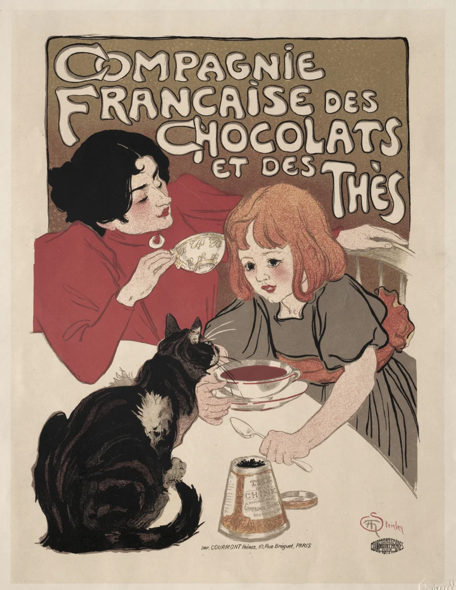 Compagnie Française des Chocolate et des Thés by Théophile Alexandre Steinlen, print, 1895