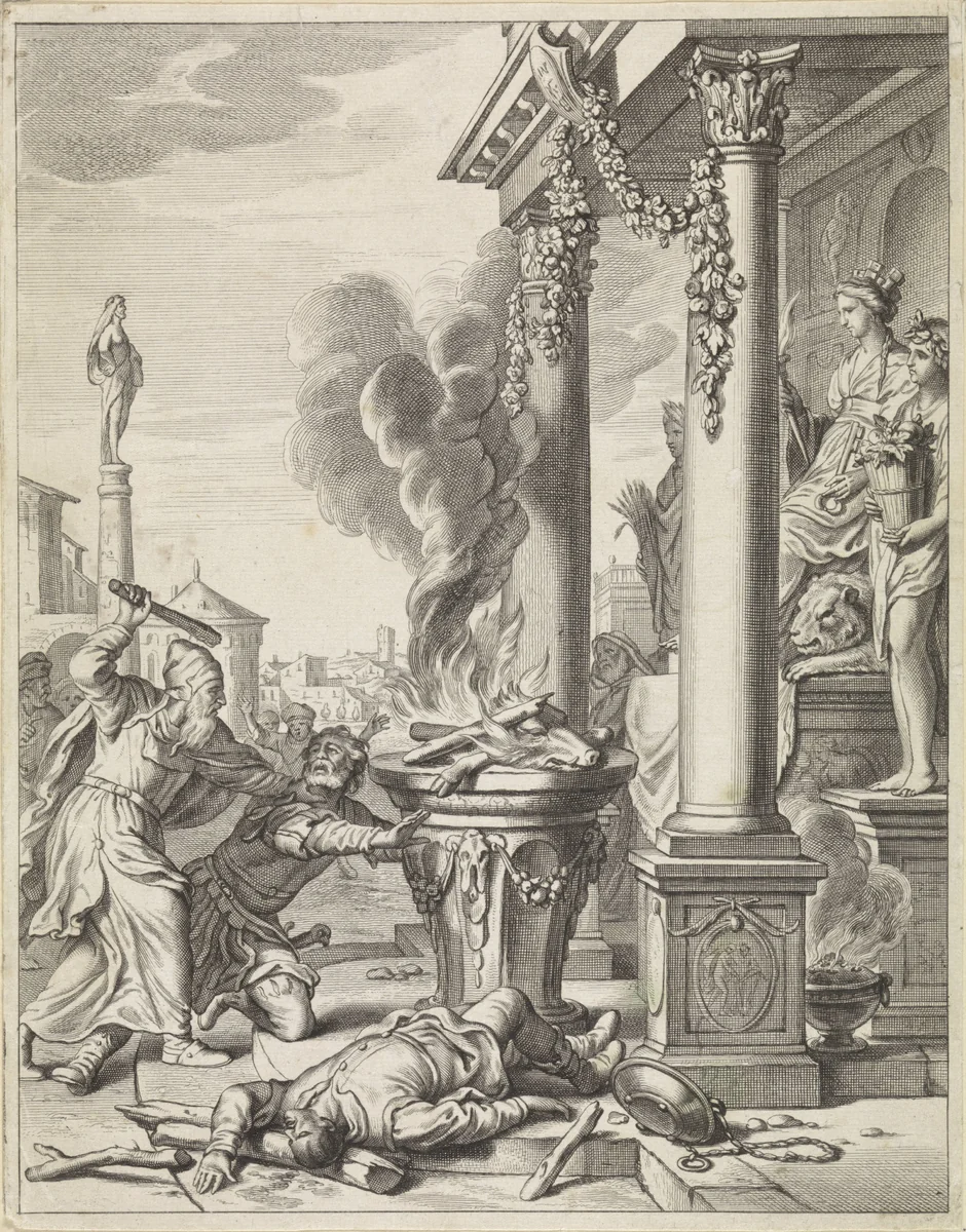 Mattatias by Jan de Visscher, print, 1643-1692