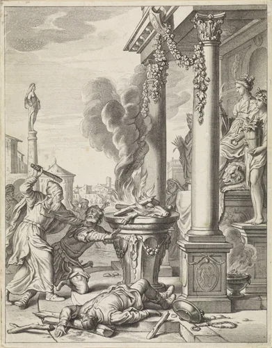 Mattatias by Jan de Visscher, print, 1643-1692