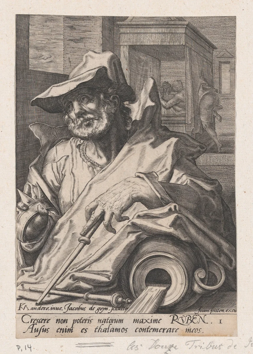 Ruben, from "The Twelve Sons of Jacob" by Jacques de Gheyn II, print, 1584-1594