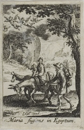 The Flight into Egypt, from The Life of the Virgin by Jacques Callot, print, 1612-1635