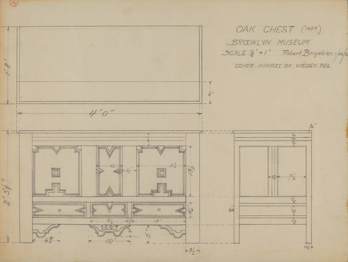 Chest by Robert Brigadier, index of american design, 1936