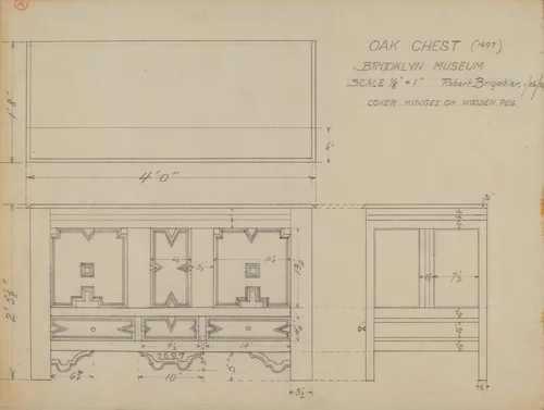 Chest by Robert Brigadier, index of american design, 1936