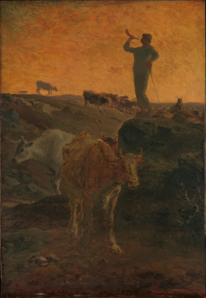 Calling the Cows Home by Jean-François Millet, painting, 1872