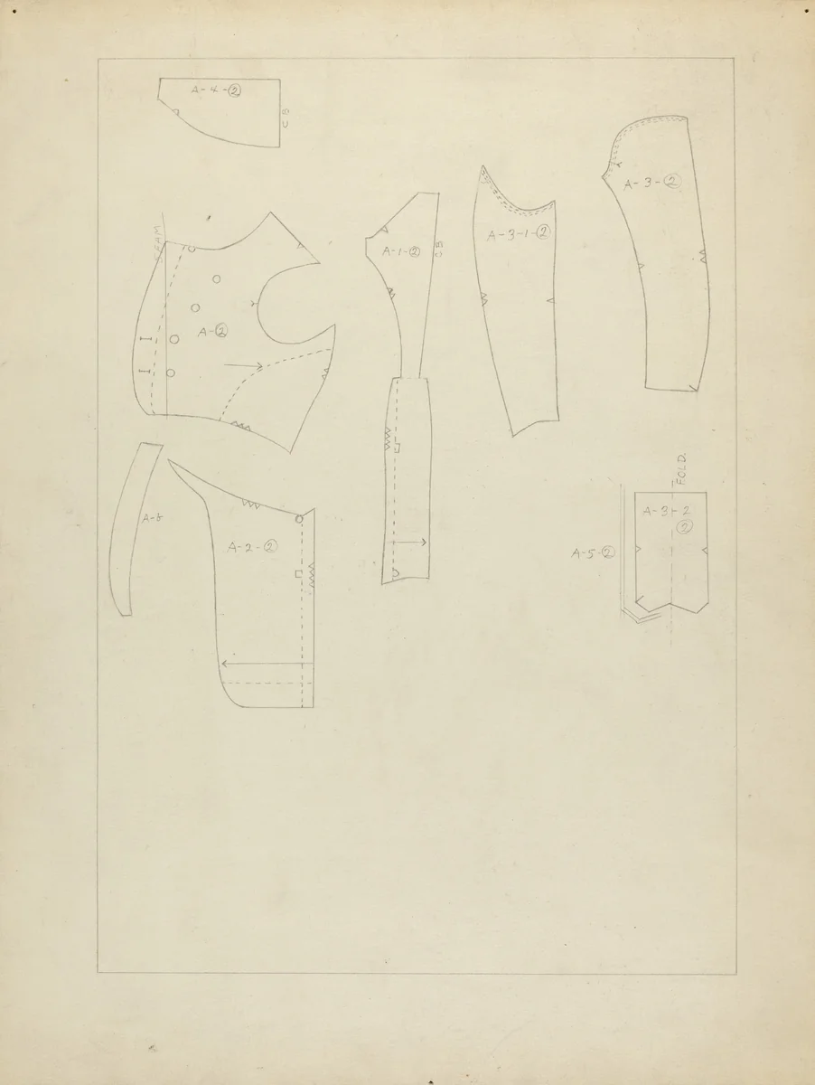 Sugar Merchant's Suit (Pattern) by Henry De Wolfe, index of american design, 1935-1942