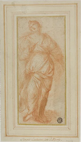 Lucretia by Lorenzo Pasinelli, drawing, 1649-1700