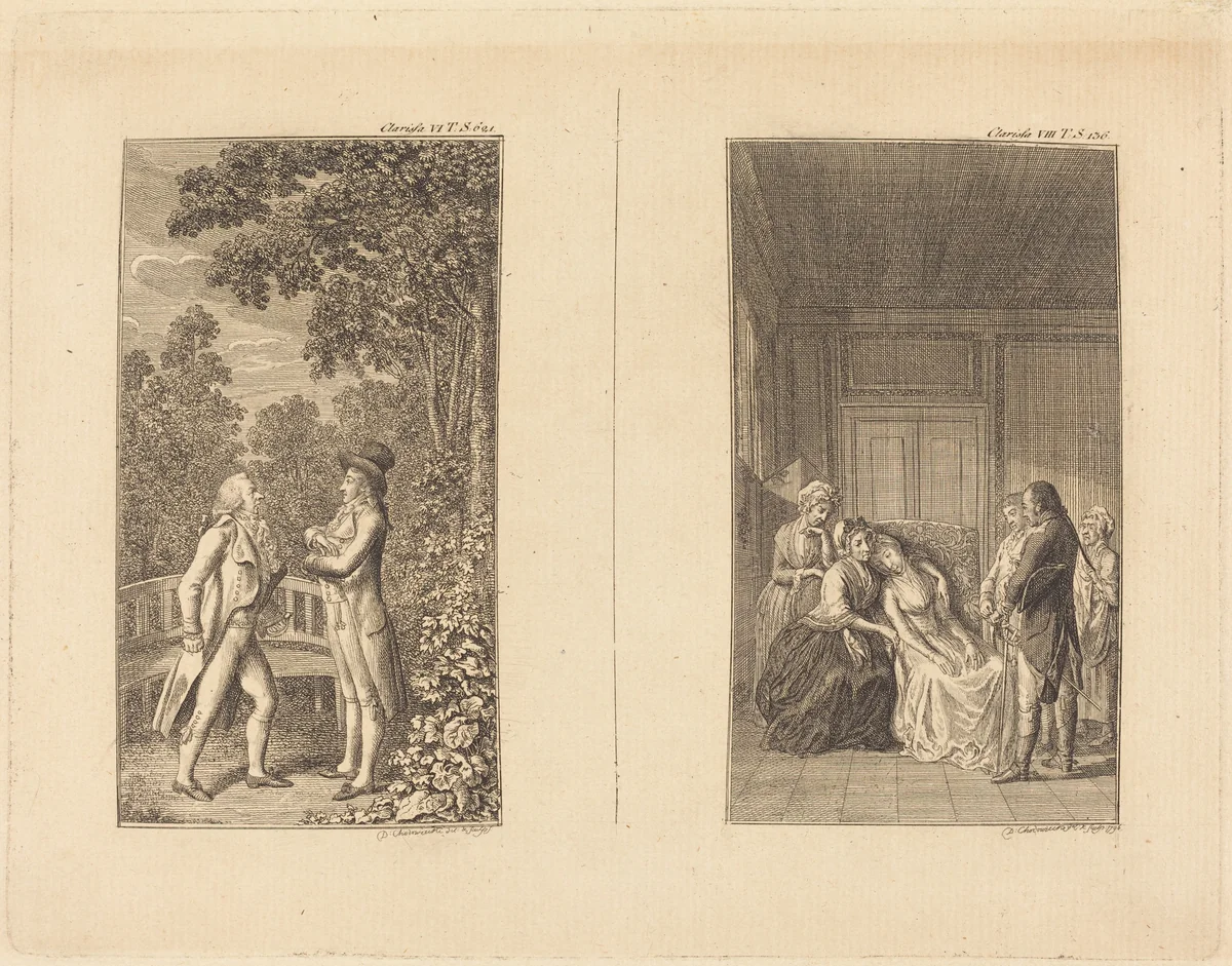 Clarissa by Daniel Nikolaus Chodowiecki, print, 1796
