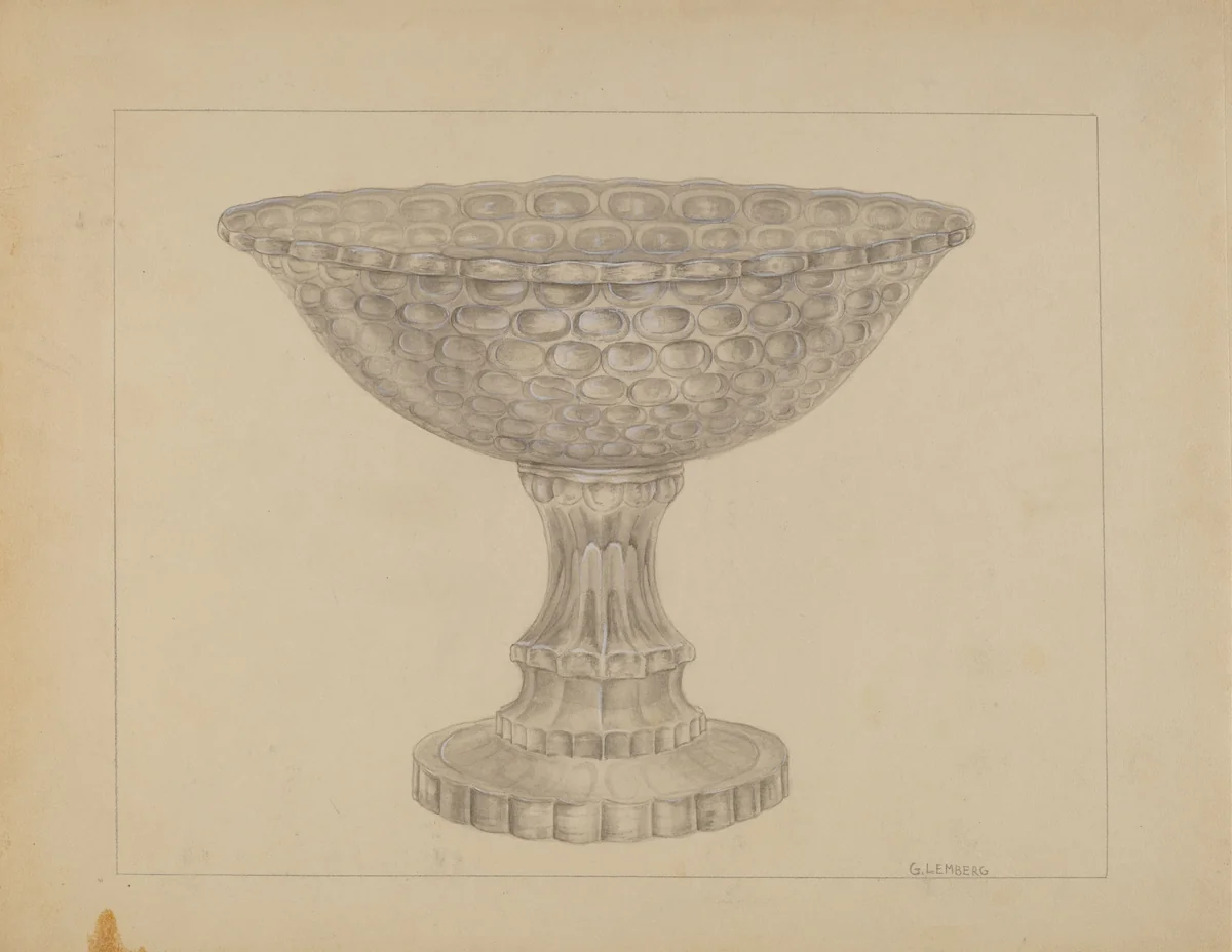 Punch Bowl by Gertrude Lemberg, index of american design, 1935-1942