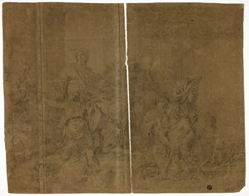 Joseph Recognized by His Brothers by Gerard de Lairesse, drawing, 1660-1711
