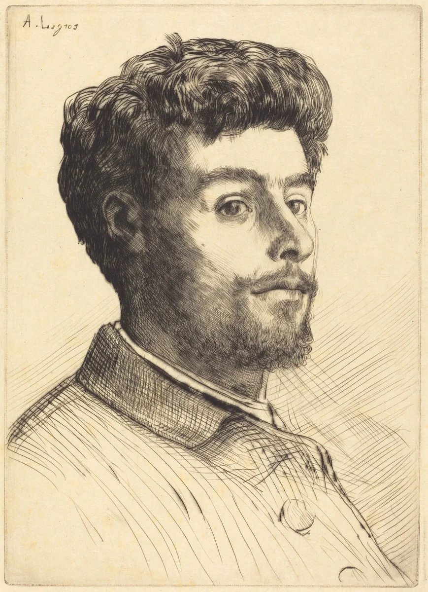 Frederic Regamey by Alphonse Legros, print, 1837-1911