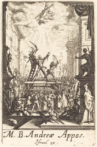 The Martyrdom of Saint Andrew by Jacques Callot, print, 1634-1635