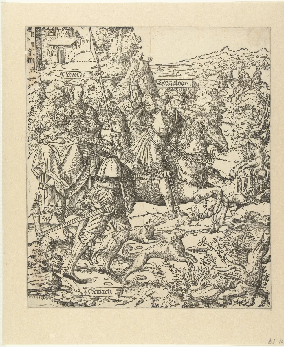 De jacht by Cornelis Anthonisz, print, 1541