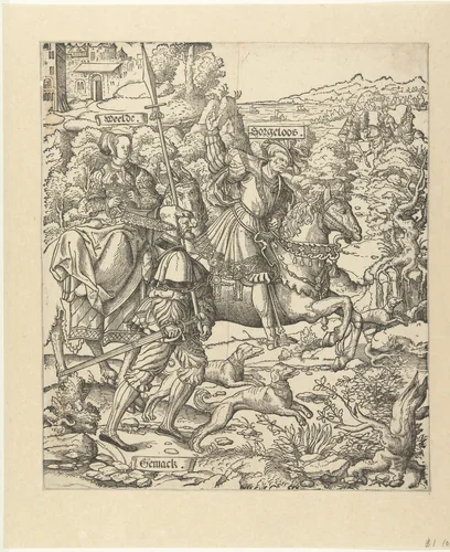 De jacht by Cornelis Anthonisz, print, 1541