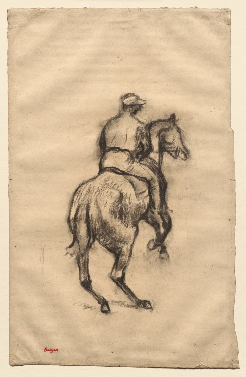 The Jockey by Edgar Degas, drawing, 1885-1900