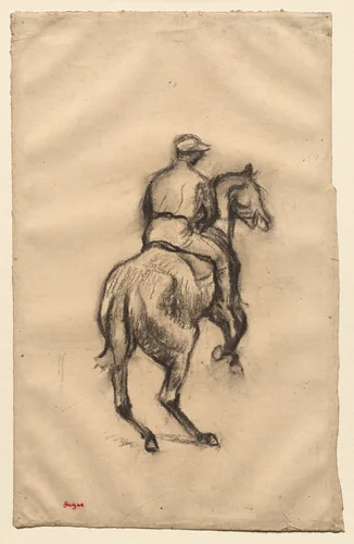 The Jockey by Edgar Degas, drawing, 1885-1900