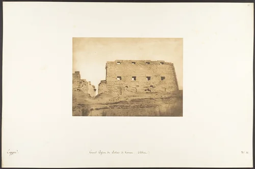Grand Pylone du Palais de Karnac, Thèbes by Maxime Du Camp, photograph, 1849-1850