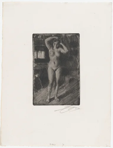 Anna Doing Her Hair by Anders Zorn, print, 1906
