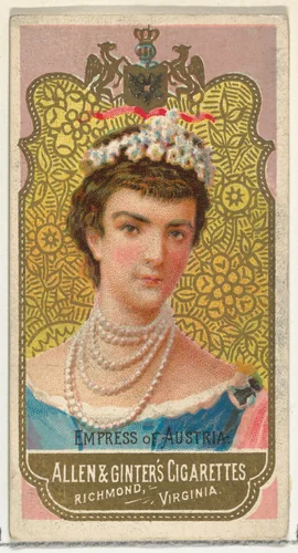Empress of Austria, from World's Sovereigns series (N34) for Allen & Ginter Cigarettes by Allen & Ginter, print, 1889