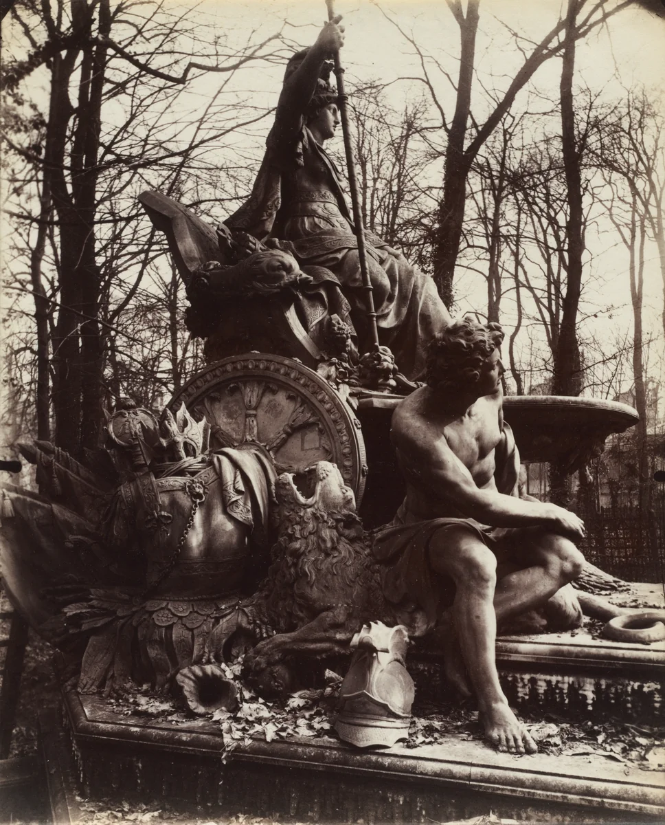 Versailles, Fountain of Triumphant France by Eugène Atget, photograph, 1904