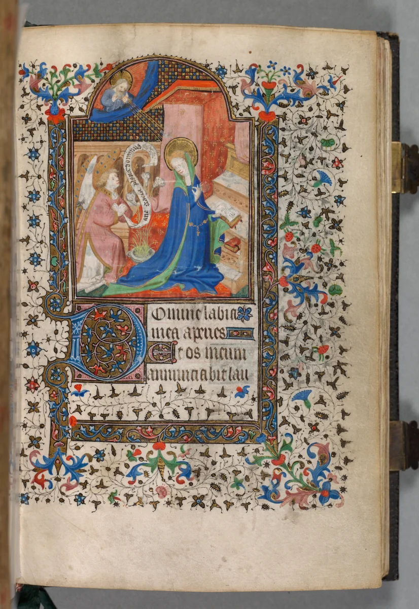 Book of Hours (Use of Paris): Fol. 37r, Annunciation by The Bedford Master, book, 1415-1425