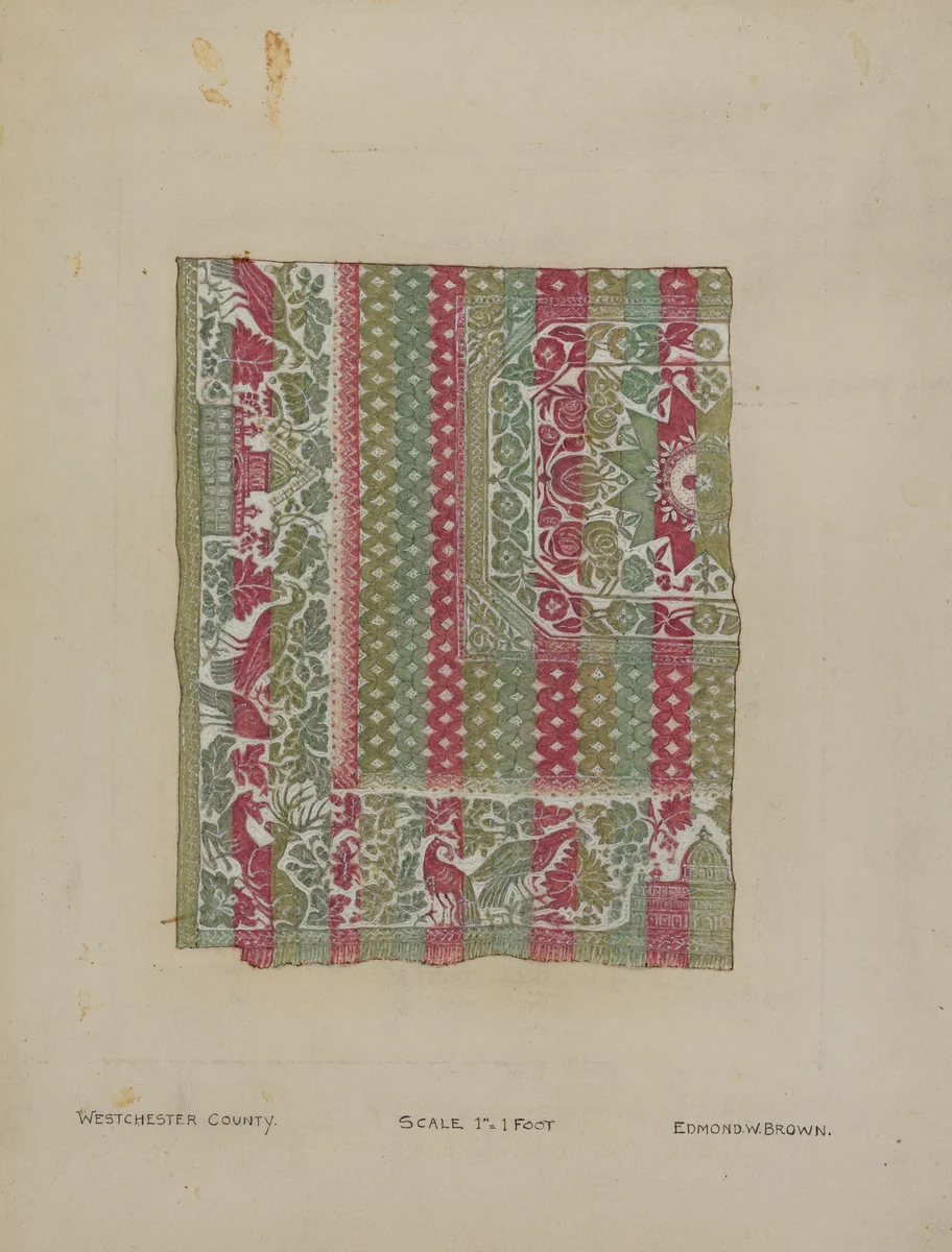 White House Bed Cover by Edmond W. Brown, index of american design, 1936