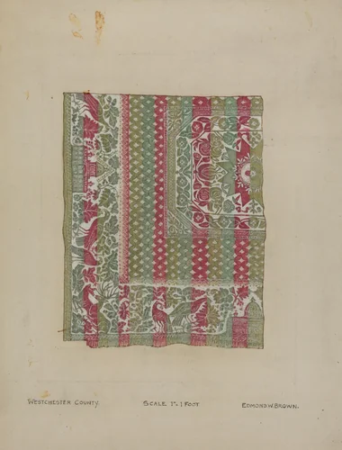 White House Bed Cover by Edmond W. Brown, index of american design, 1936