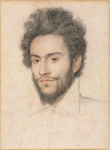 Young Man with a Beard by François Quesnel, drawing, 1601-1700