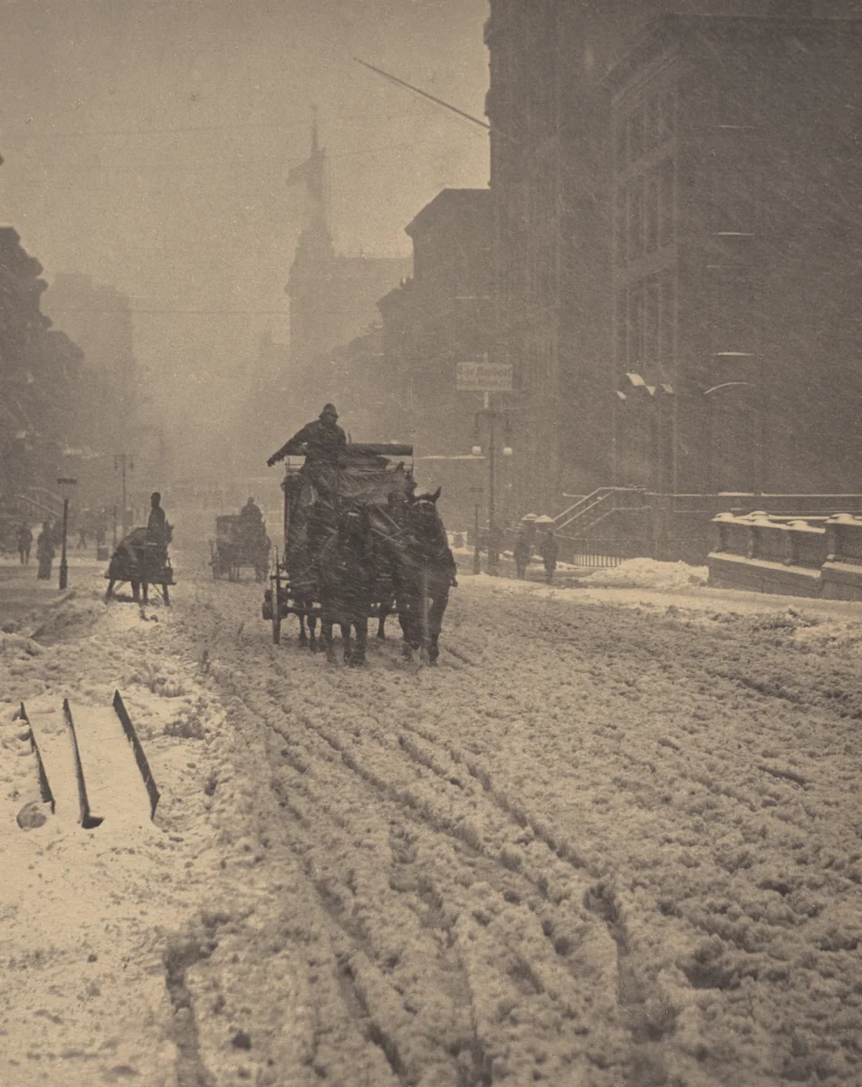 Winter, Fifth Avenue by Alfred Stieglitz, photograph, 1893